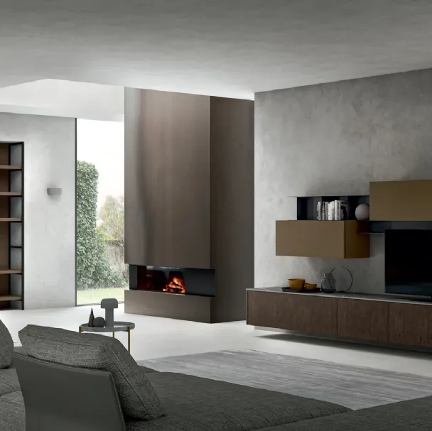 Parete Attrezzata Living Time 01 di Arredo3